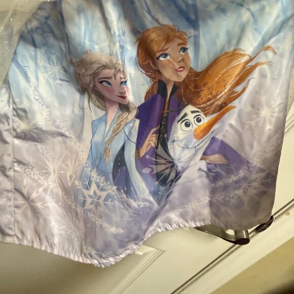 Disney Frozen II Sparkly Dress Anna Elsa Olaf Size 7/8 - Picture 7 of 9